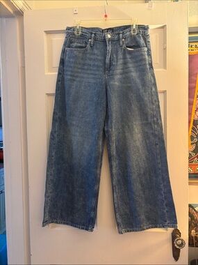 GAP Medium Blue Wide-Leg Denim Jeans